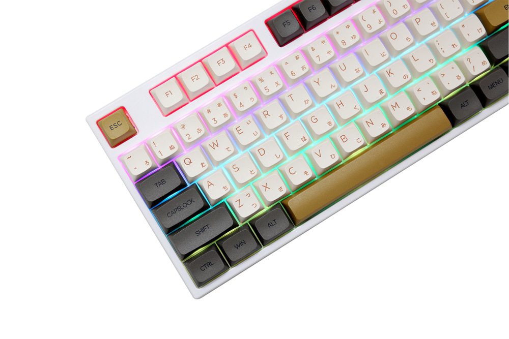 80% MKB87 TKL 87 key dual mode bluetooth White Mechanical Keyboard kit type c hot swappable switch lighting effects RGB switch