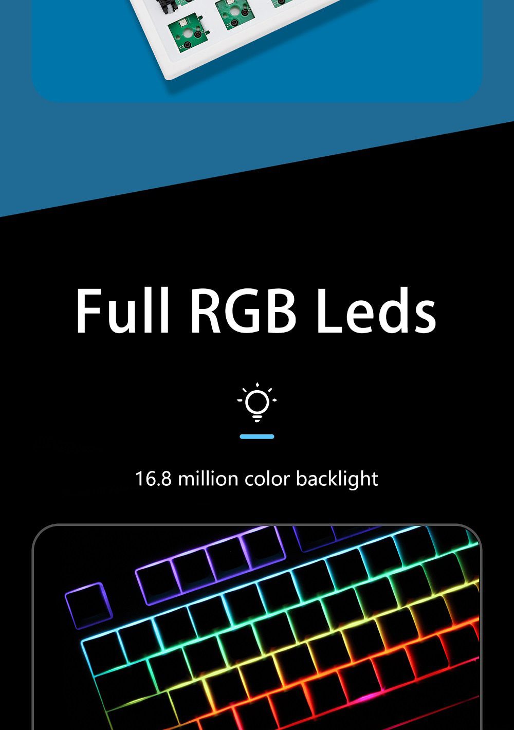 80% MKB87 TKL 87 key dual mode bluetooth White Mechanical Keyboard kit type c hot swappable switch lighting effects RGB switch