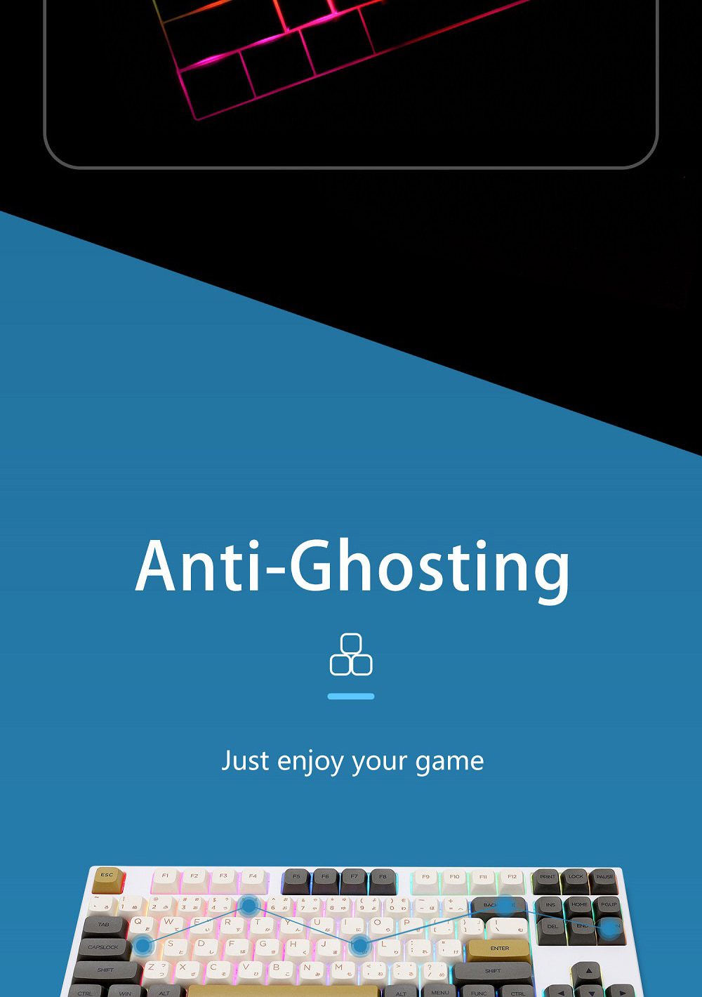 80% MKB87 TKL 87 key dual mode bluetooth White Mechanical Keyboard kit type c hot swappable switch lighting effects RGB switch