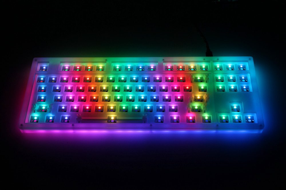 Womier 87 key K87 Mechanical Keyboard kit 80% 87 TKL PCB CASE hot swappable switch support lighting effects with RGB switch led Womier 87 key K87 Mechanical Keyboard kit 80% 87 TKL PCB CASE hot swappable switch support lighting effects with RGB switch led