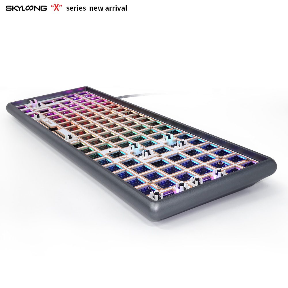 GK96XS Dual Mode Bluetooth hot swappable Mechanical Keyboard Kit support rgb switch leds type c software Grey Purple CNC Case GK96XS Dual Mode Bluetooth hot swappable Mechanical Keyboard Kit support rgb switch leds type c software Grey Purple CNC Case