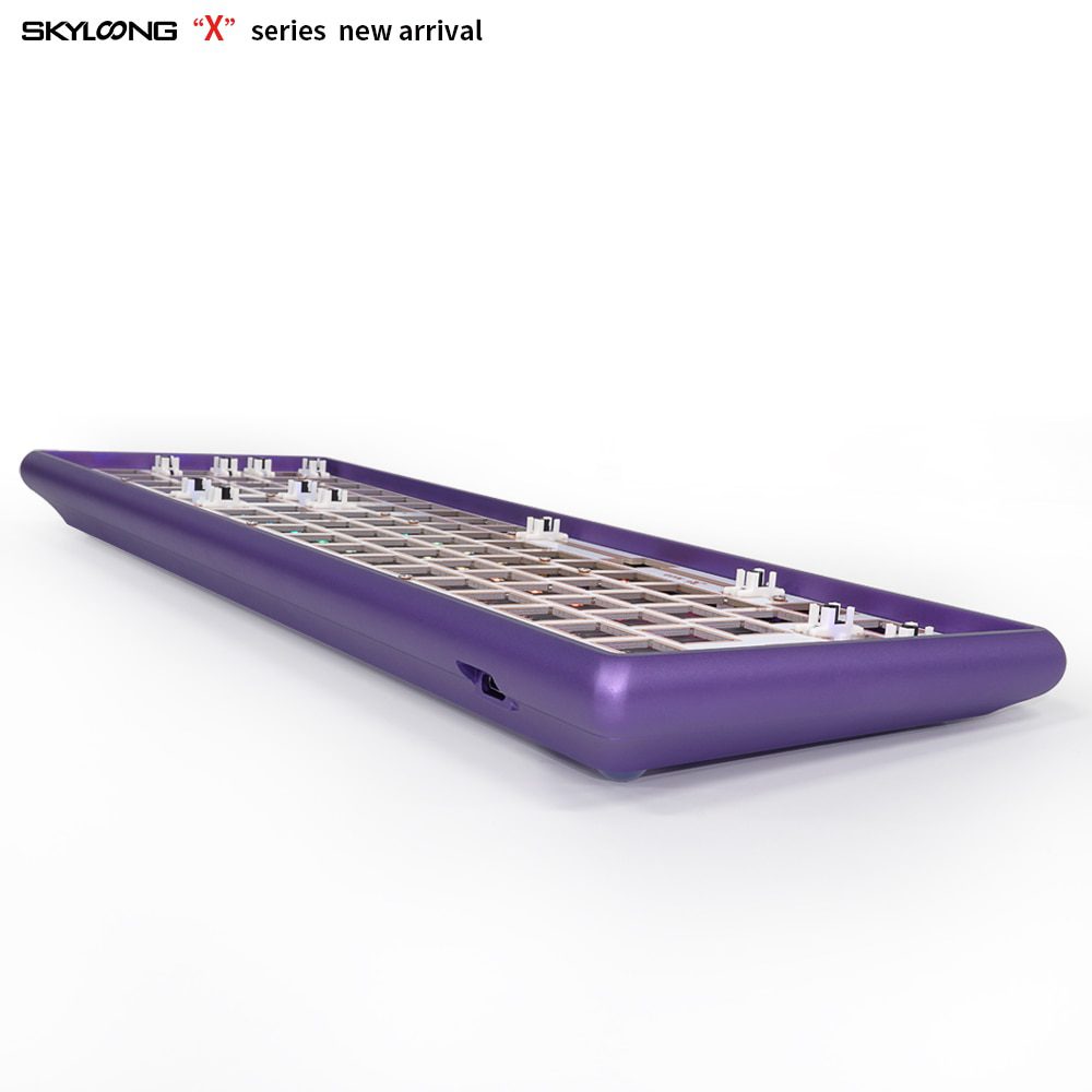 GK96XS Dual Mode Bluetooth hot swappable Mechanical Keyboard Kit support rgb switch leds type c software Grey Purple CNC Case GK96XS Dual Mode Bluetooth hot swappable Mechanical Keyboard Kit support rgb switch leds type c software Grey Purple CNC Case
