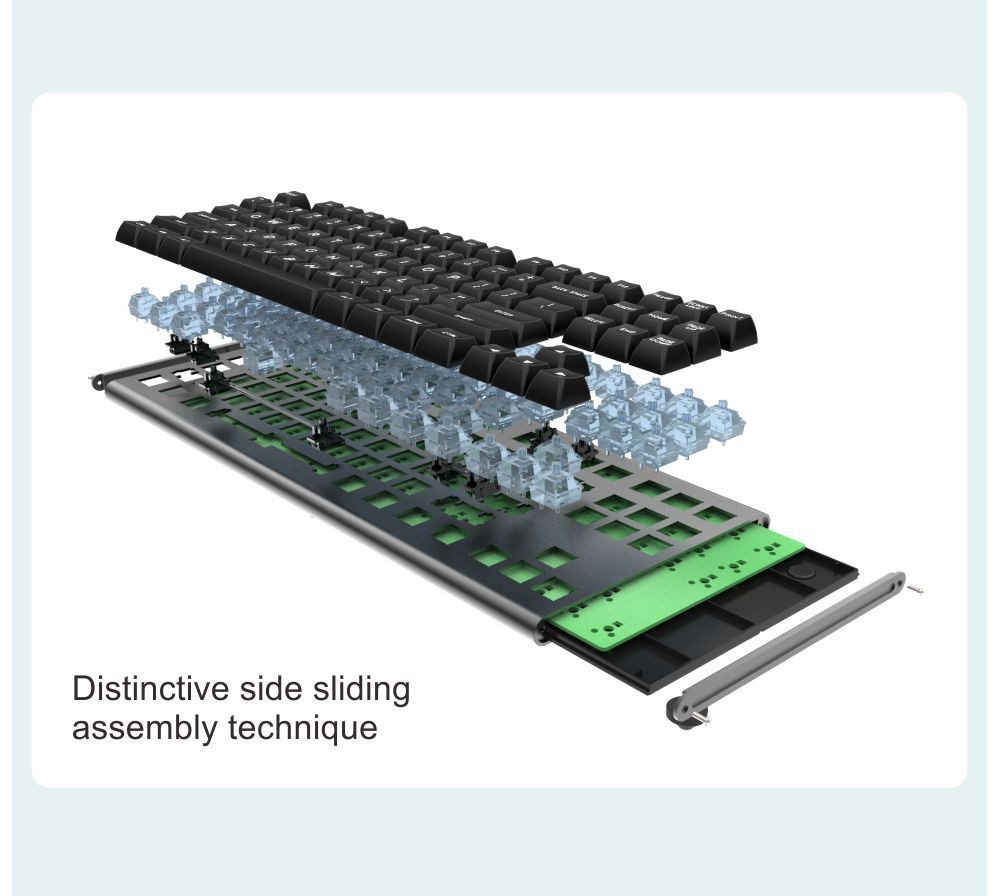 xbow x-bow Ranger Mechanical keyboard kit pcb 87 key 80%  rgb leds type c usb port with cnc case hot swappable