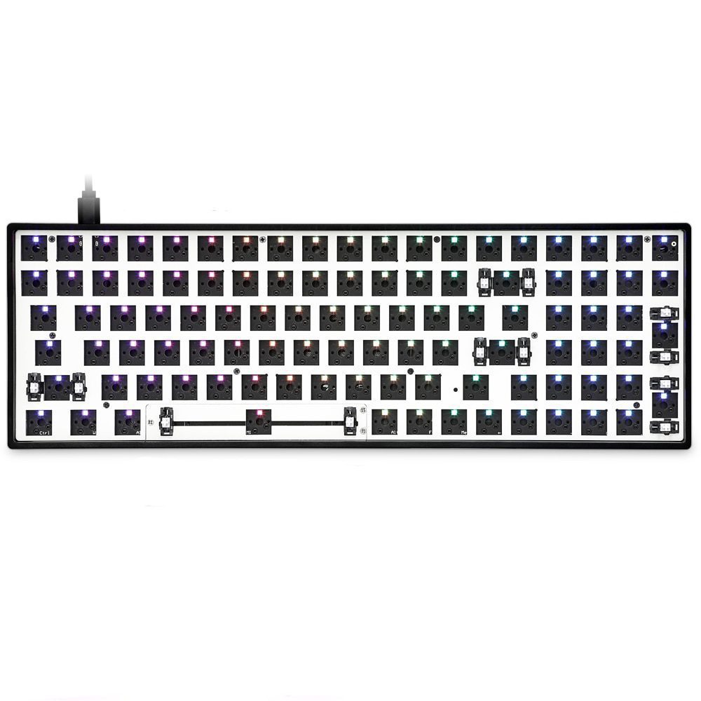 GK96XS Dual Mode Bluetooth hot swappable Mechanical Keyboard Kit support rgb switch leds type c software White Black Case GK96XS Dual Mode Bluetooth hot swappable Mechanical Keyboard Kit support rgb switch leds type c software White Black Case