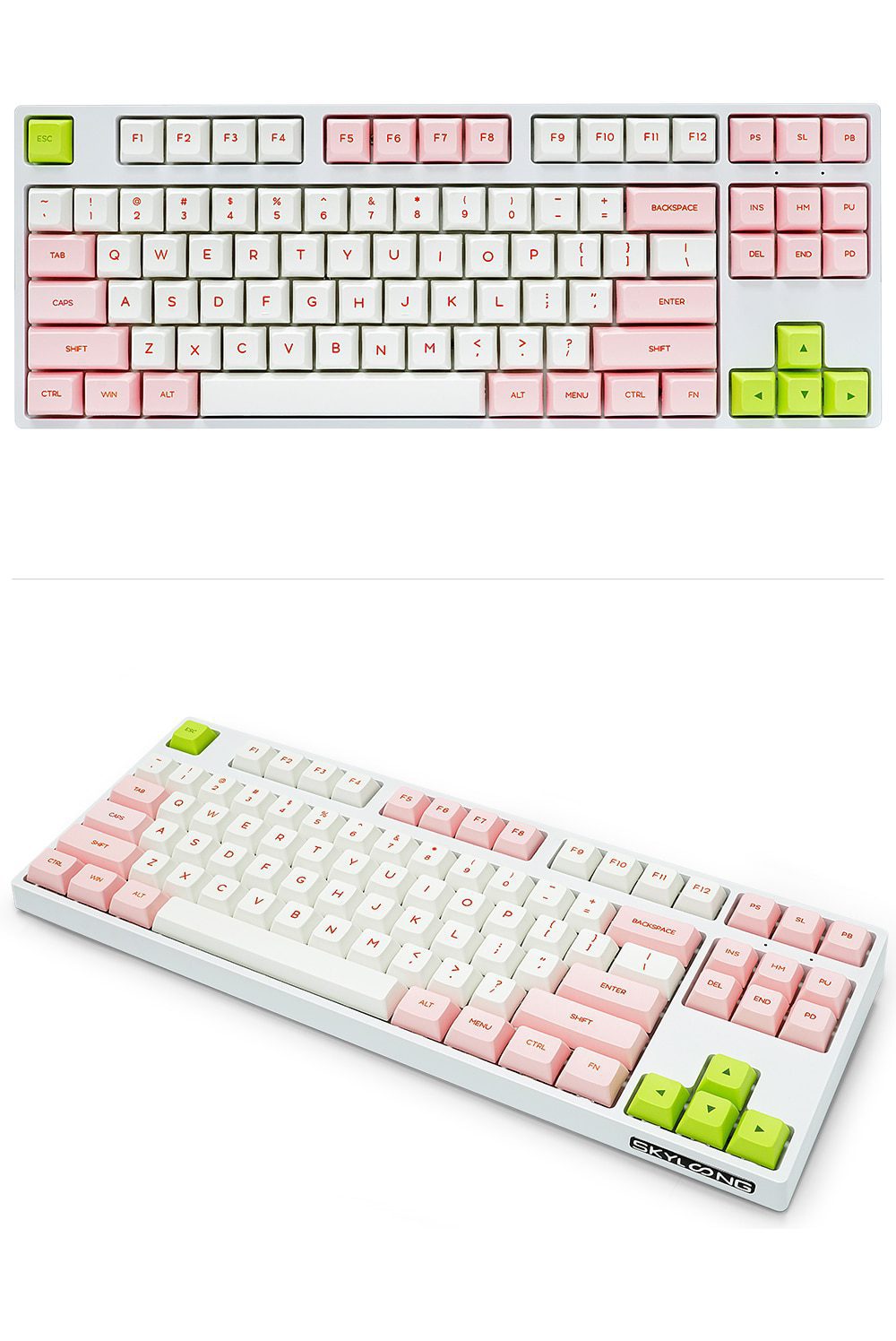 gk87 hot swappable 80% Custom Mechanical Keyboard Kit support rgb switch leds type c has software programmable balck white case gk87 hot swappable 80% Custom Mechanical Keyboard Kit support rgb switch leds type c has software programmable balck white case