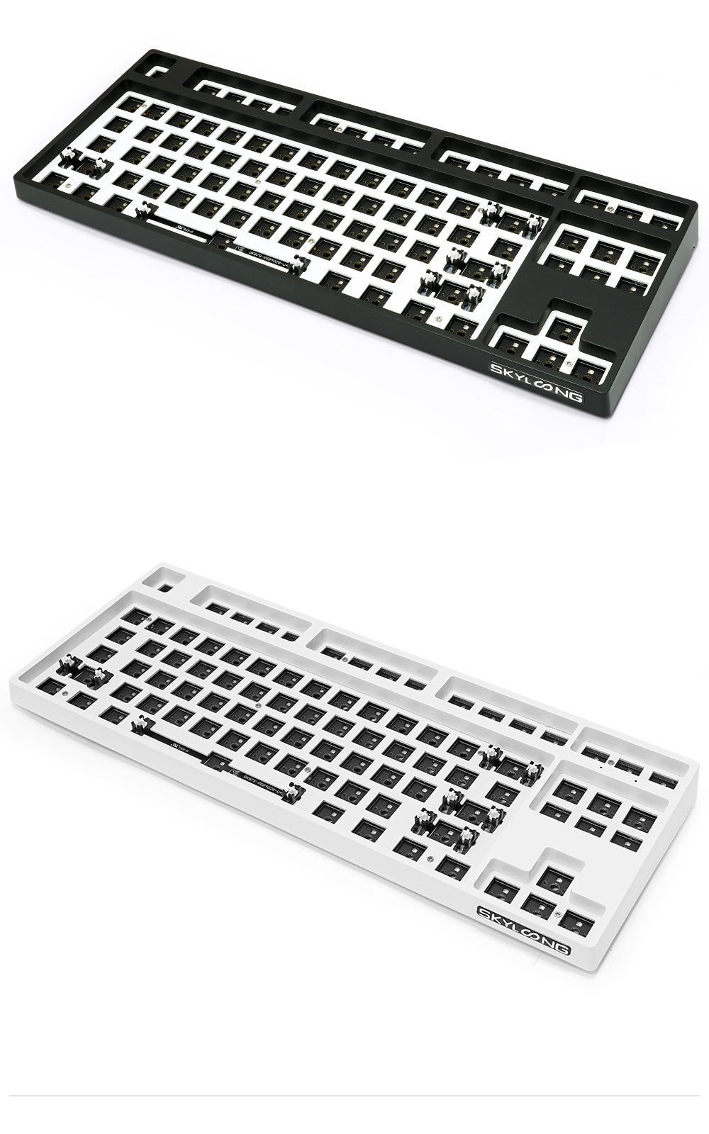 gk87 hot swappable 80% Custom Mechanical Keyboard Kit support rgb switch leds type c has software programmable balck white case gk87 hot swappable 80% Custom Mechanical Keyboard Kit support rgb switch leds type c has software programmable balck white case