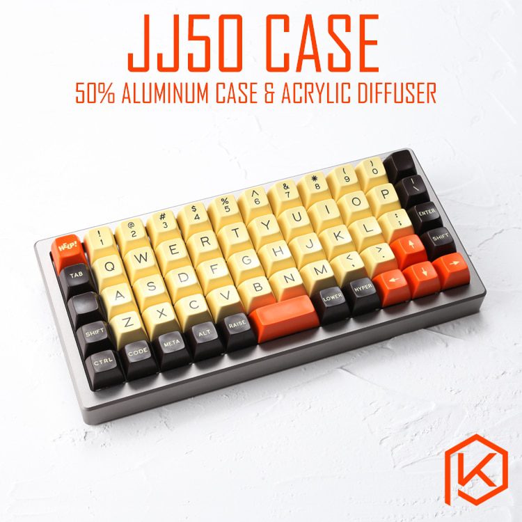 Anodized Aluminium case for jj50 50% custom keyboard acrylic panels acrylic diffuser jj40 Rotary brace supporter for preonic