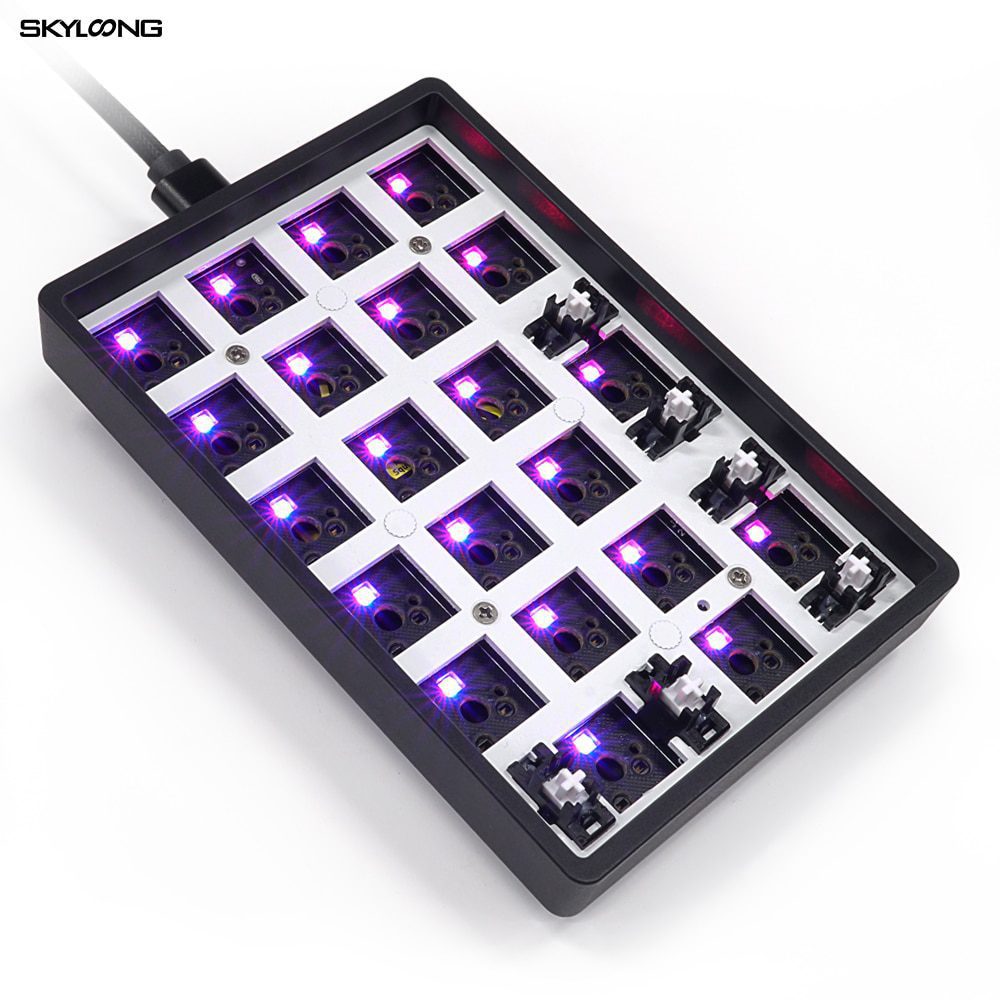 gk21s gk21 hot swappable blue tooth bt dual mode pcb Custom Mechanical Keyboard Numpad Kit rgb smd switch leds type c usb port