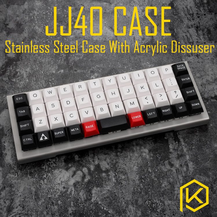 stainless steel bent case for jj40 JJ40 40% custom keyboard acrylic panels acrylic panel diffuser also can support planck stainless steel bent case for jj40 JJ40 40% custom keyboard acrylic panels acrylic panel diffuser also can support planck