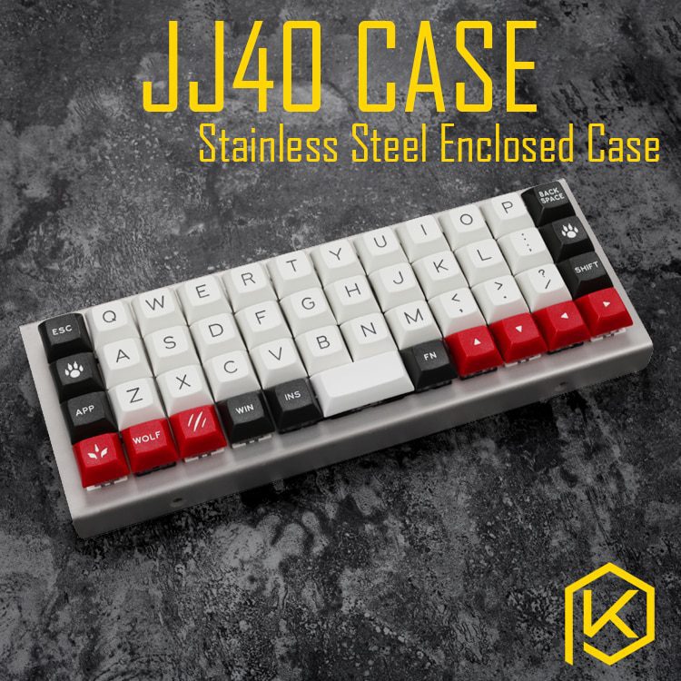 Anodized Aluminium case for jj40 40% custom keyboard acrylic panels acrylic diffuser jj40 Rotary brace supporter for planck