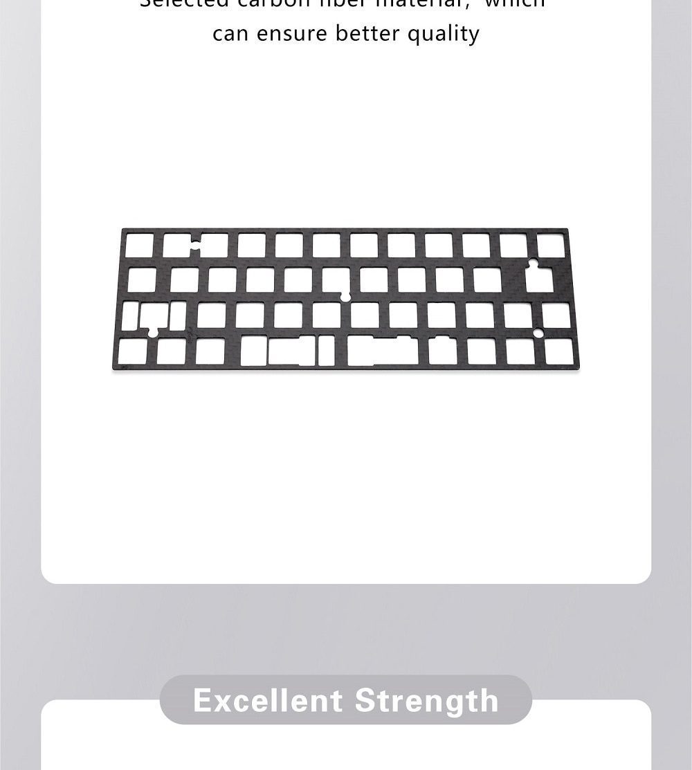 carbon fiber plate for BM43 Bm43a BM43 RGB custom keyboard Mechanical Keyboard Plate support mx stem edition carbon fiber plate for BM43 Bm43a BM43 RGB custom keyboard Mechanical Keyboard Plate support mx stem edition