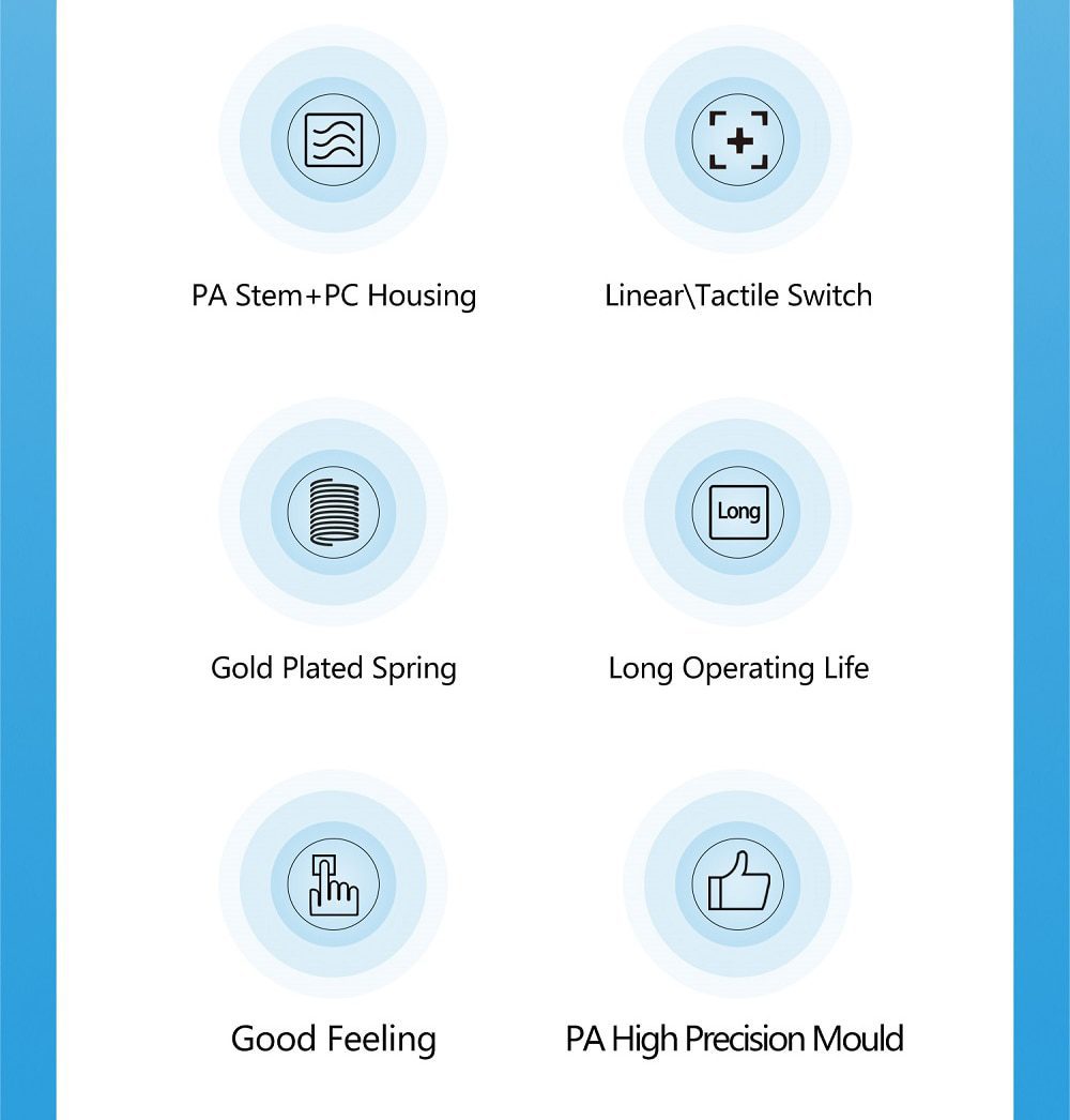 Kailh Clione Limacina Switch RGB SMD Linear Tactile 58g Switches For Mechanical keyboard mx stem 5pin Transparent Gold Plated Kailh Clione Limacina Switch RGB SMD Linear Tactile 58g Switches For Mechanical keyboard mx stem 5pin Transparent Gold Plated