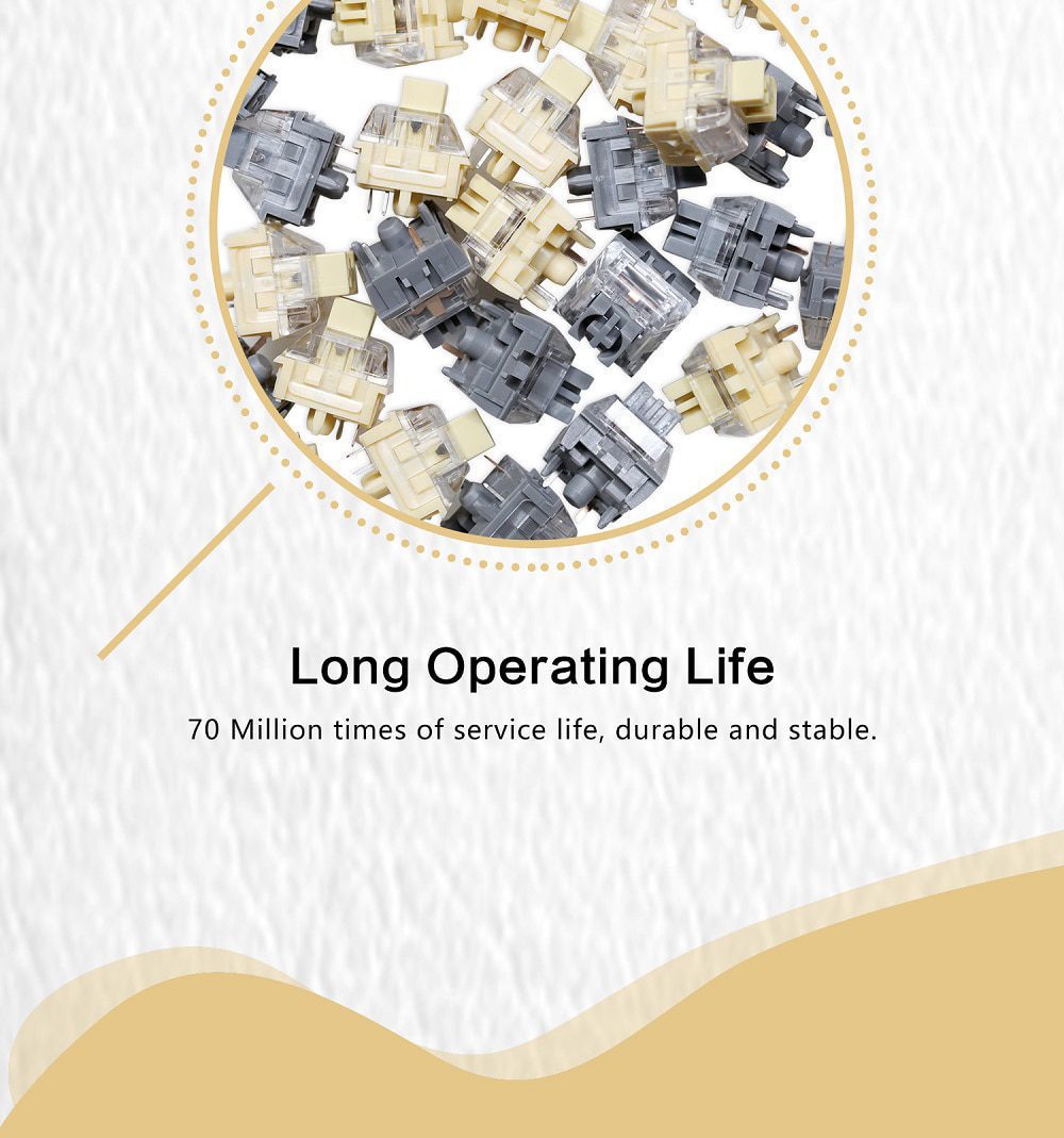 Kailh Midnight Switch RGB SMD Linear Tactile 50g Switches For Mechanical keyboard mx stem 5pin Beige Grey White Kailh Midnight Switch RGB SMD Linear Tactile 50g Switches For Mechanical keyboard mx stem 5pin Beige Grey White