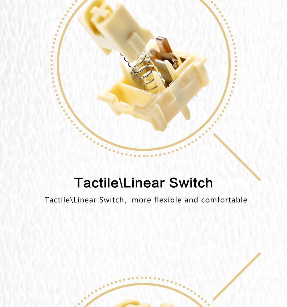 Kailh Midnight Switch RGB SMD Linear Tactile 50g Switches For Mechanical keyboard mx stem 5pin Beige Grey White Kailh Midnight Switch RGB SMD Linear Tactile 50g Switches For Mechanical keyboard mx stem 5pin Beige Grey White