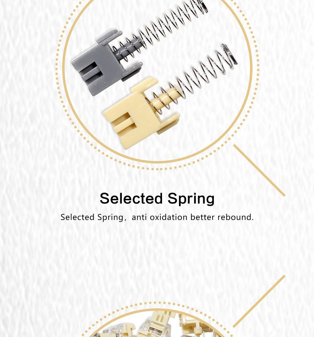 Kailh Midnight Switch RGB SMD Linear Tactile 50g Switches For Mechanical keyboard mx stem 5pin Beige Grey White Kailh Midnight Switch RGB SMD Linear Tactile 50g Switches For Mechanical keyboard mx stem 5pin Beige Grey White