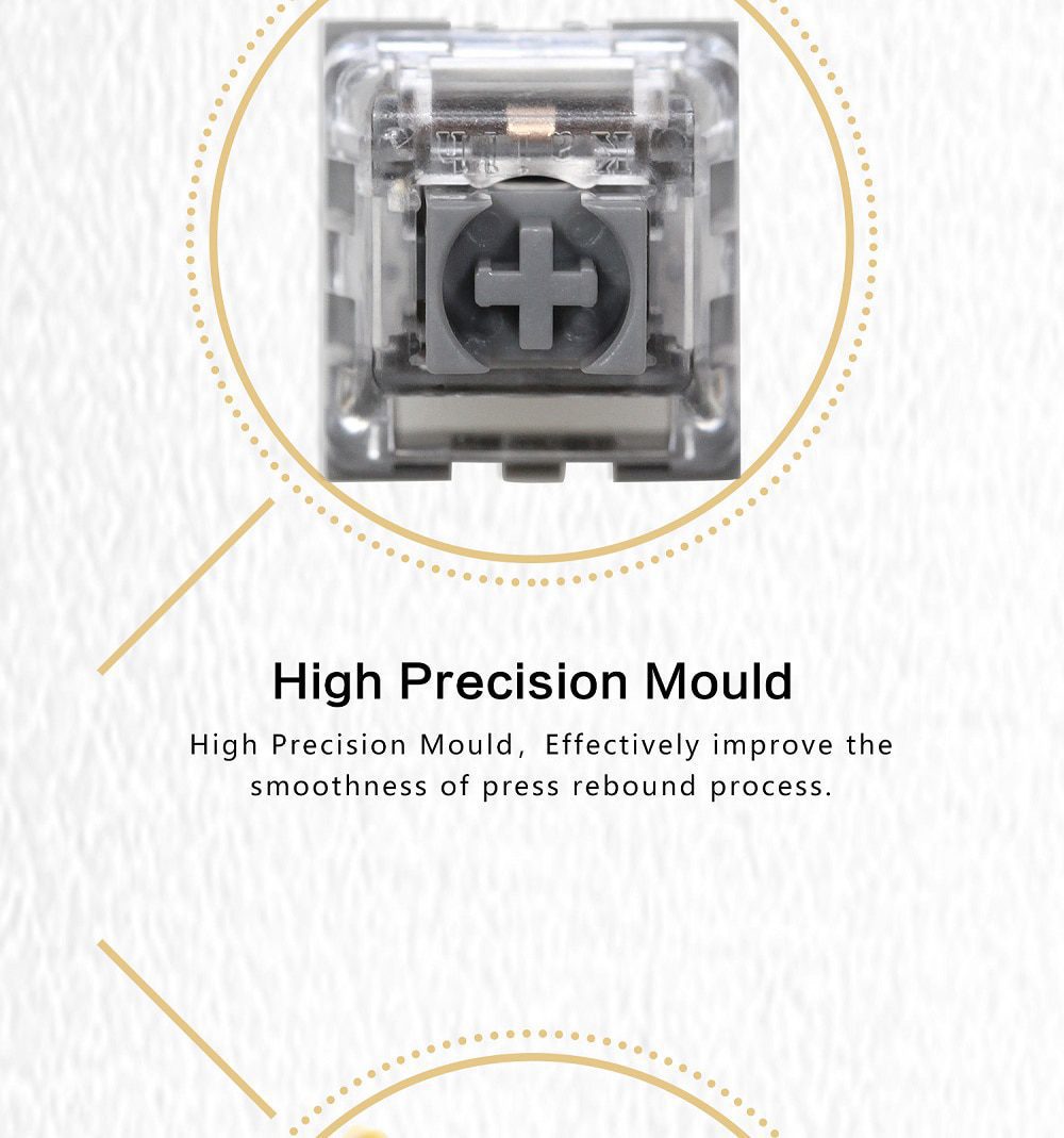 Kailh Midnight Switch RGB SMD Linear Tactile 50g Switches For Mechanical keyboard mx stem 5pin Beige Grey White Kailh Midnight Switch RGB SMD Linear Tactile 50g Switches For Mechanical keyboard mx stem 5pin Beige Grey White