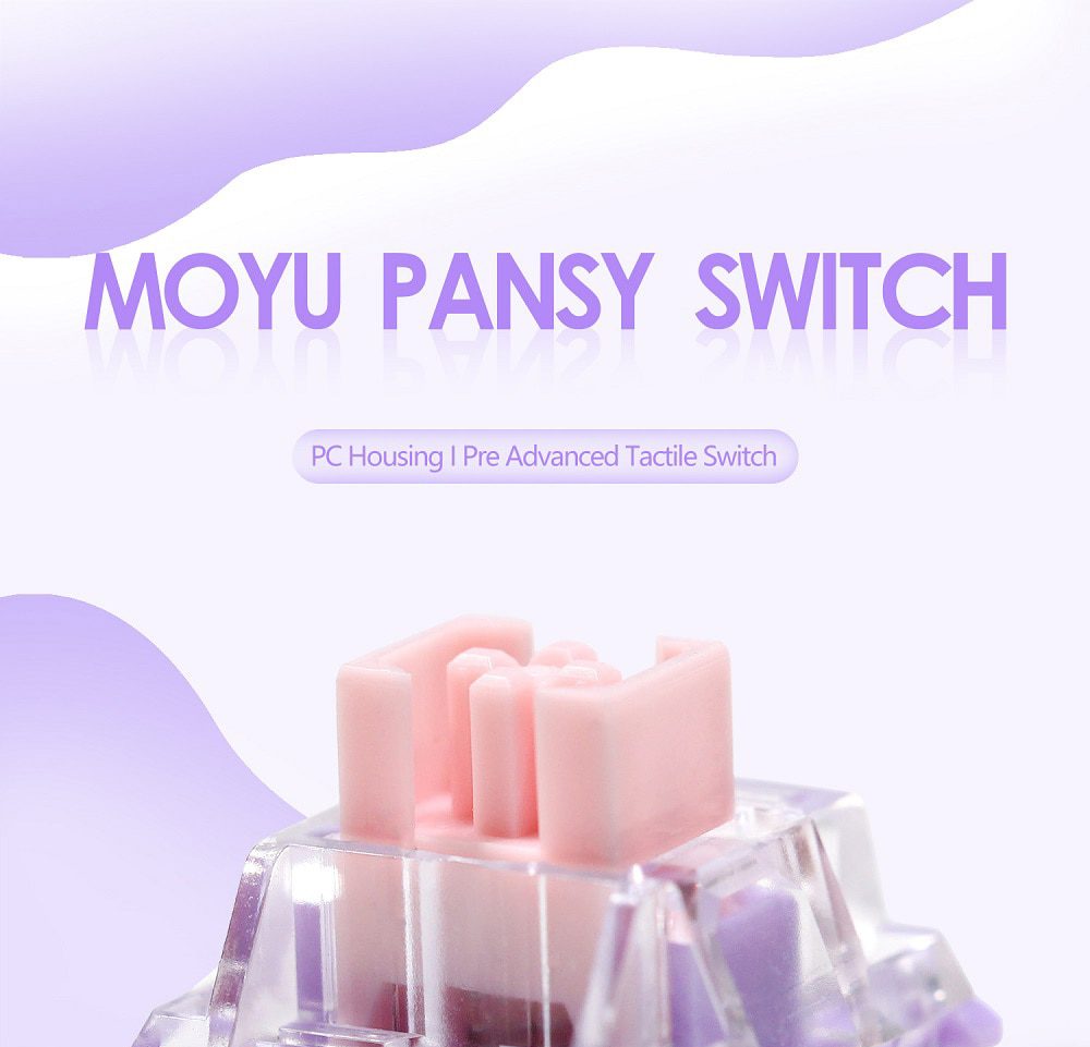 MOYU Pansy Switch RGB SMD Pre Advanced Tactile 60g Switches For Mechanical keyboard mx stem 5pin 2 Stages Spring MOYU Pansy Switch RGB SMD Pre Advanced Tactile 60g Switches For Mechanical keyboard mx stem 5pin 2 Stages Spring