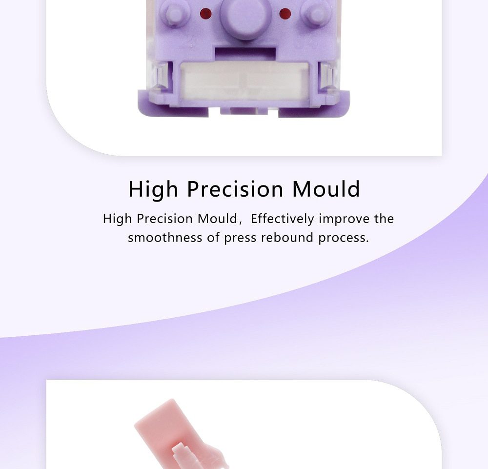 MOYU Pansy Switch RGB SMD Pre Advanced Tactile 60g Switches For Mechanical keyboard mx stem 5pin 2 Stages Spring MOYU Pansy Switch RGB SMD Pre Advanced Tactile 60g Switches For Mechanical keyboard mx stem 5pin 2 Stages Spring