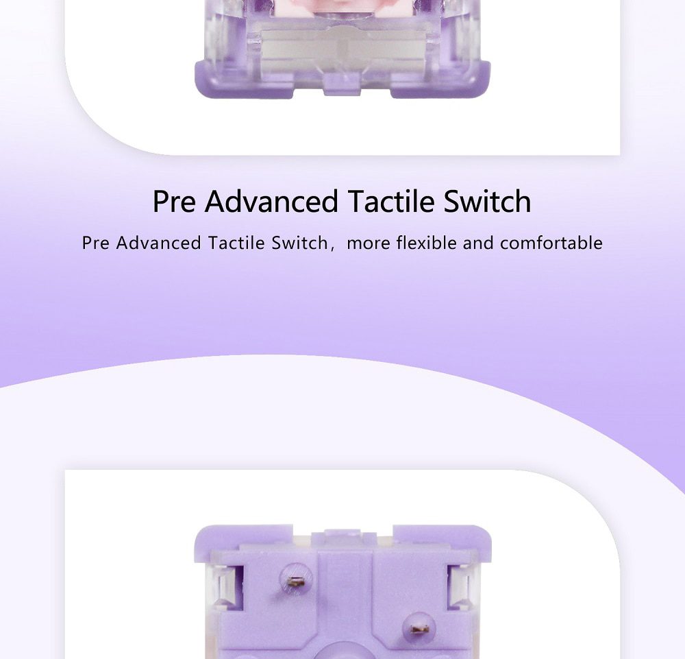 MOYU Pansy Switch RGB SMD Pre Advanced Tactile 60g Switches For Mechanical keyboard mx stem 5pin 2 Stages Spring MOYU Pansy Switch RGB SMD Pre Advanced Tactile 60g Switches For Mechanical keyboard mx stem 5pin 2 Stages Spring