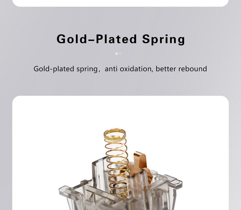 DUROCK Silent Linear Switches 67g Daybreak Gold Plated Spring Classic Blue Patent Silent Stem 5 Pins Linear Keyswitch for DIY Me DUROCK Silent Linear Switches 67g Daybreak Gold Plated Spring Classic Blue Patent Silent Stem 5 Pins Linear Keyswitch for DIY Me