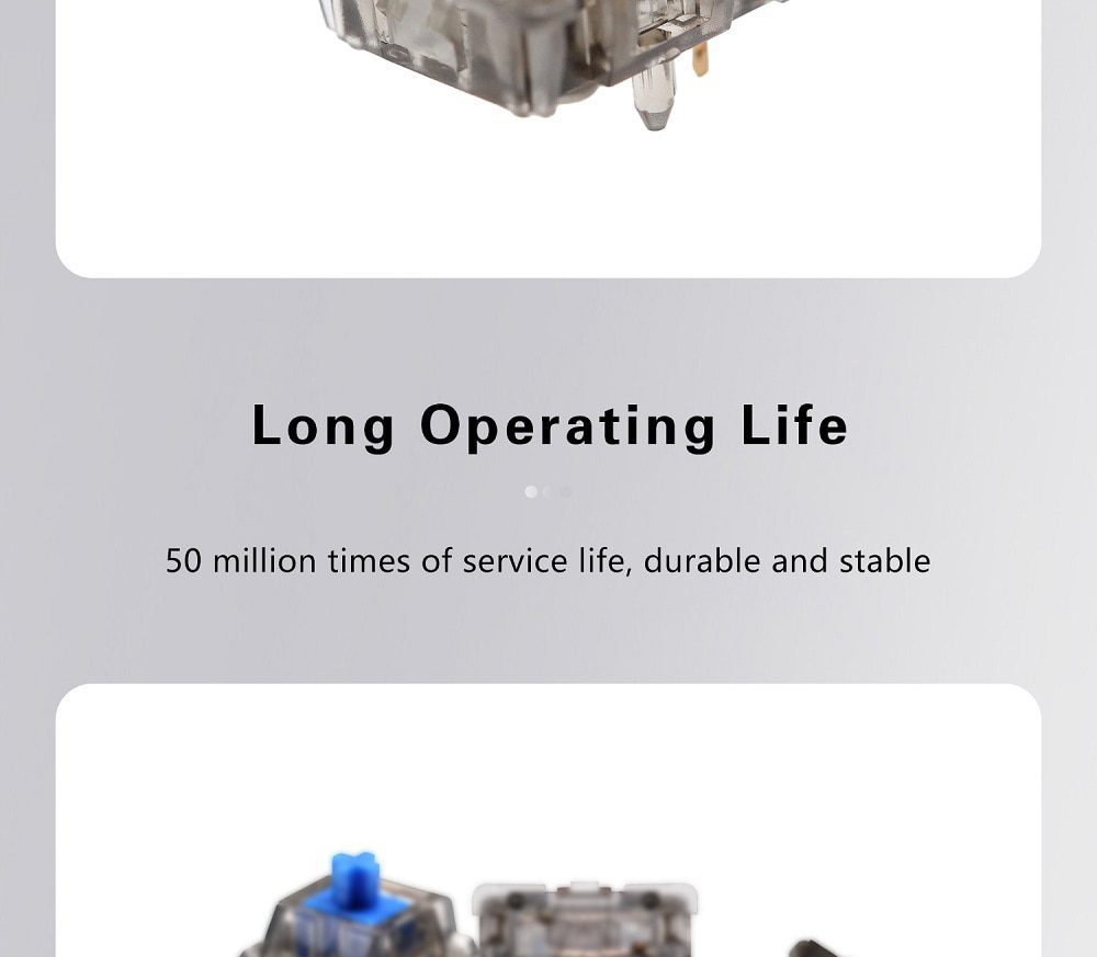 DUROCK Silent Linear Switches 67g Daybreak Gold Plated Spring Classic Blue Patent Silent Stem 5 Pins Linear Keyswitch for DIY Me DUROCK Silent Linear Switches 67g Daybreak Gold Plated Spring Classic Blue Patent Silent Stem 5 Pins Linear Keyswitch for DIY Me