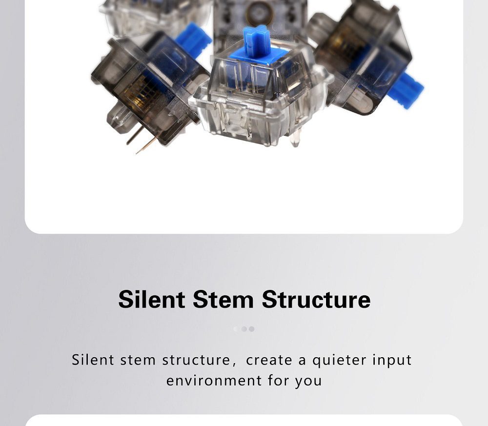 DUROCK Silent Linear Switches 67g Daybreak Gold Plated Spring Classic Blue Patent Silent Stem 5 Pins Linear Keyswitch for DIY Me DUROCK Silent Linear Switches 67g Daybreak Gold Plated Spring Classic Blue Patent Silent Stem 5 Pins Linear Keyswitch for DIY Me