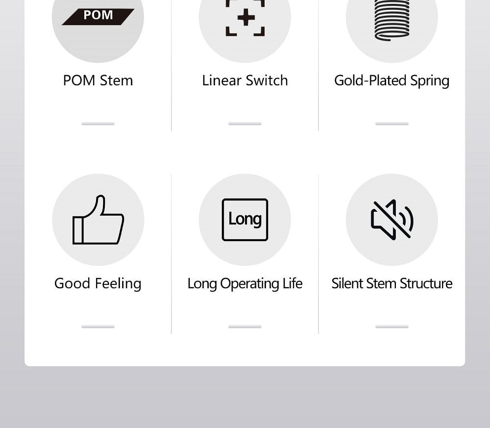 DUROCK Silent Linear Switches 67g Daybreak Gold Plated Spring Classic Blue Patent Silent Stem 5 Pins Linear Keyswitch for DIY Me DUROCK Silent Linear Switches 67g Daybreak Gold Plated Spring Classic Blue Patent Silent Stem 5 Pins Linear Keyswitch for DIY Me