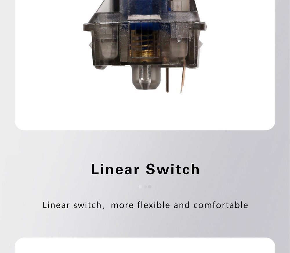 DUROCK Silent Linear Switches 67g Daybreak Gold Plated Spring Classic Blue Patent Silent Stem 5 Pins Linear Keyswitch for DIY Me DUROCK Silent Linear Switches 67g Daybreak Gold Plated Spring Classic Blue Patent Silent Stem 5 Pins Linear Keyswitch for DIY Me