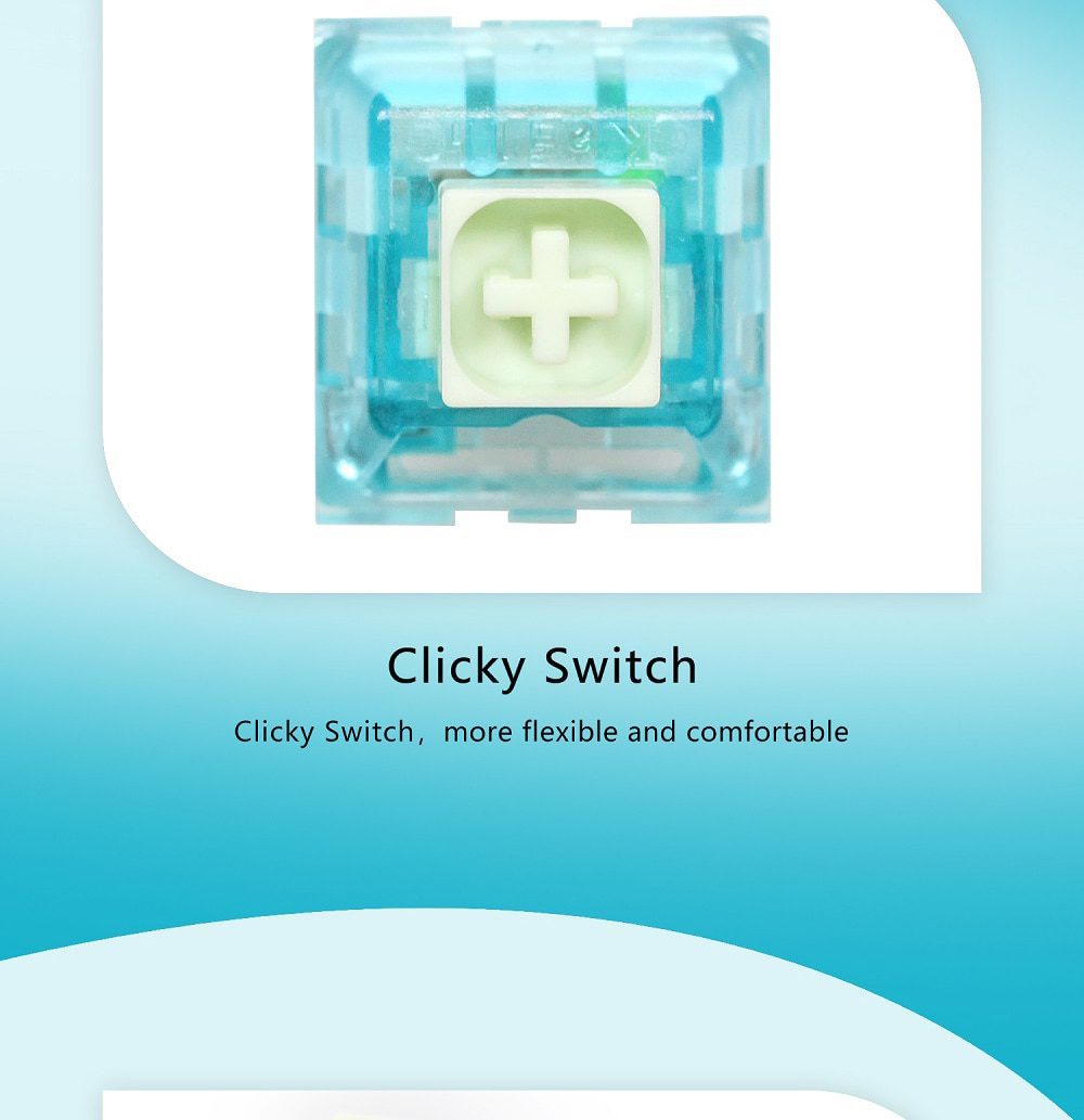 Kailh Summer BOX V2 Switch RGB SMD Clicky 55g Switches For Mechanical keyboard mx stem 5pin Green Blue PC POM Kailh Summer BOX V2 Switch RGB SMD Clicky 55g Switches For Mechanical keyboard mx stem 5pin Green Blue PC POM