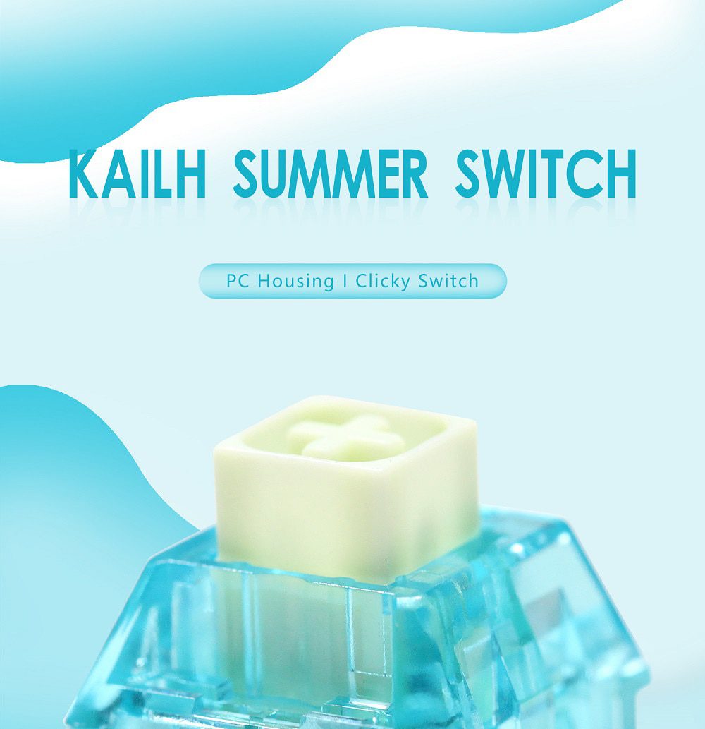Kailh Summer BOX V2 Switch RGB SMD Clicky 55g Switches For Mechanical keyboard mx stem 5pin Green Blue PC POM Kailh Summer BOX V2 Switch RGB SMD Clicky 55g Switches For Mechanical keyboard mx stem 5pin Green Blue PC POM