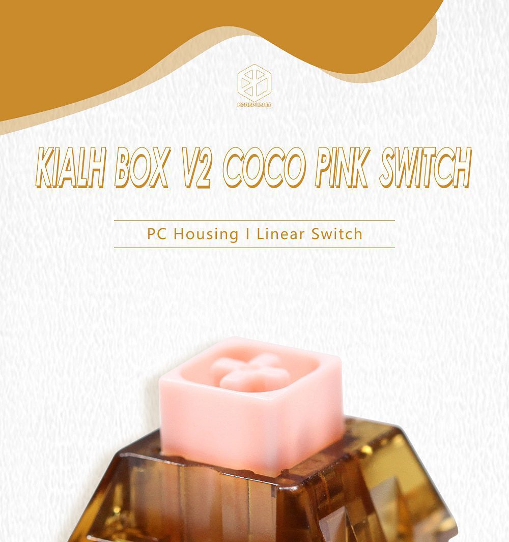 Kailh COCO PINK BOX V2 Switch RGB SMD Linear 50g Switches For Mechanical keyboard mx stem 5pin Pink PC POM Kailh COCO PINK BOX V2 Switch RGB SMD Linear 50g Switches For Mechanical keyboard mx stem 5pin Pink PC POM