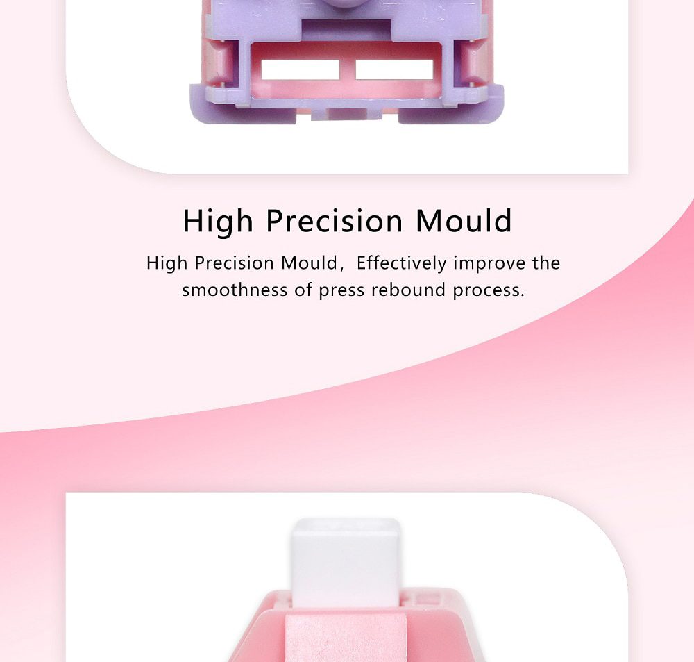 ROCOCO Switch Pre Advanced Tactile 45g 5pin SMD RGB mx stem switch for mechanical keyboard Gold Plated Spring POM PC ROCOCO Switch Pre Advanced Tactile 45g 5pin SMD RGB mx stem switch for mechanical keyboard Gold Plated Spring POM PC