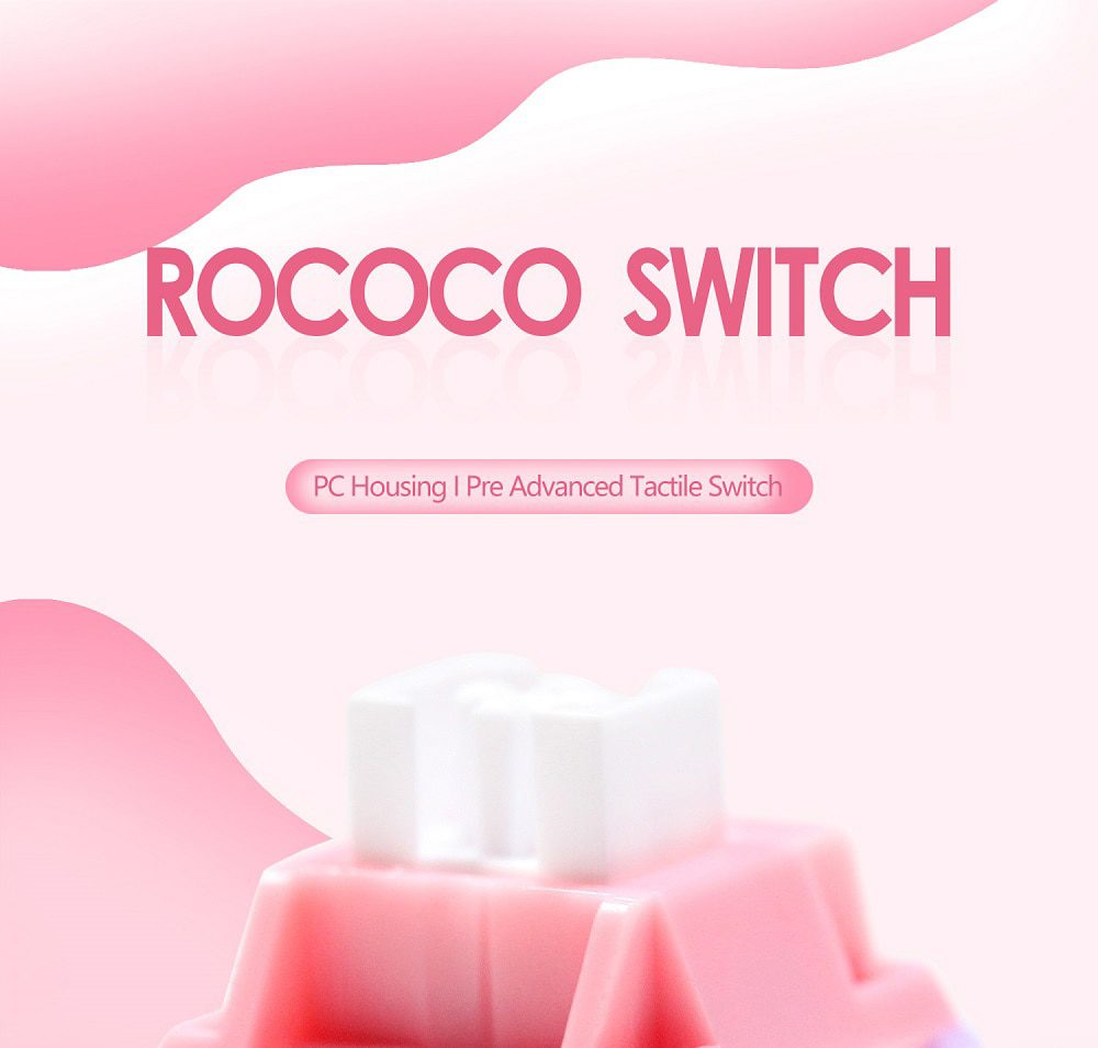 ROCOCO Switch Pre Advanced Tactile 45g 5pin SMD RGB mx stem switch for mechanical keyboard Gold Plated Spring POM PC ROCOCO Switch Pre Advanced Tactile 45g 5pin SMD RGB mx stem switch for mechanical keyboard Gold Plated Spring POM PC