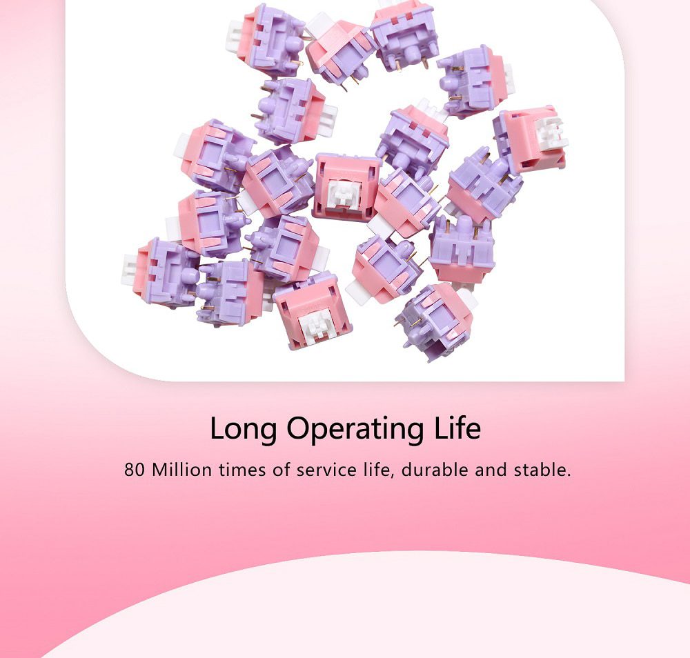 ROCOCO Switch Pre Advanced Tactile 45g 5pin SMD RGB mx stem switch for mechanical keyboard Gold Plated Spring POM PC ROCOCO Switch Pre Advanced Tactile 45g 5pin SMD RGB mx stem switch for mechanical keyboard Gold Plated Spring POM PC