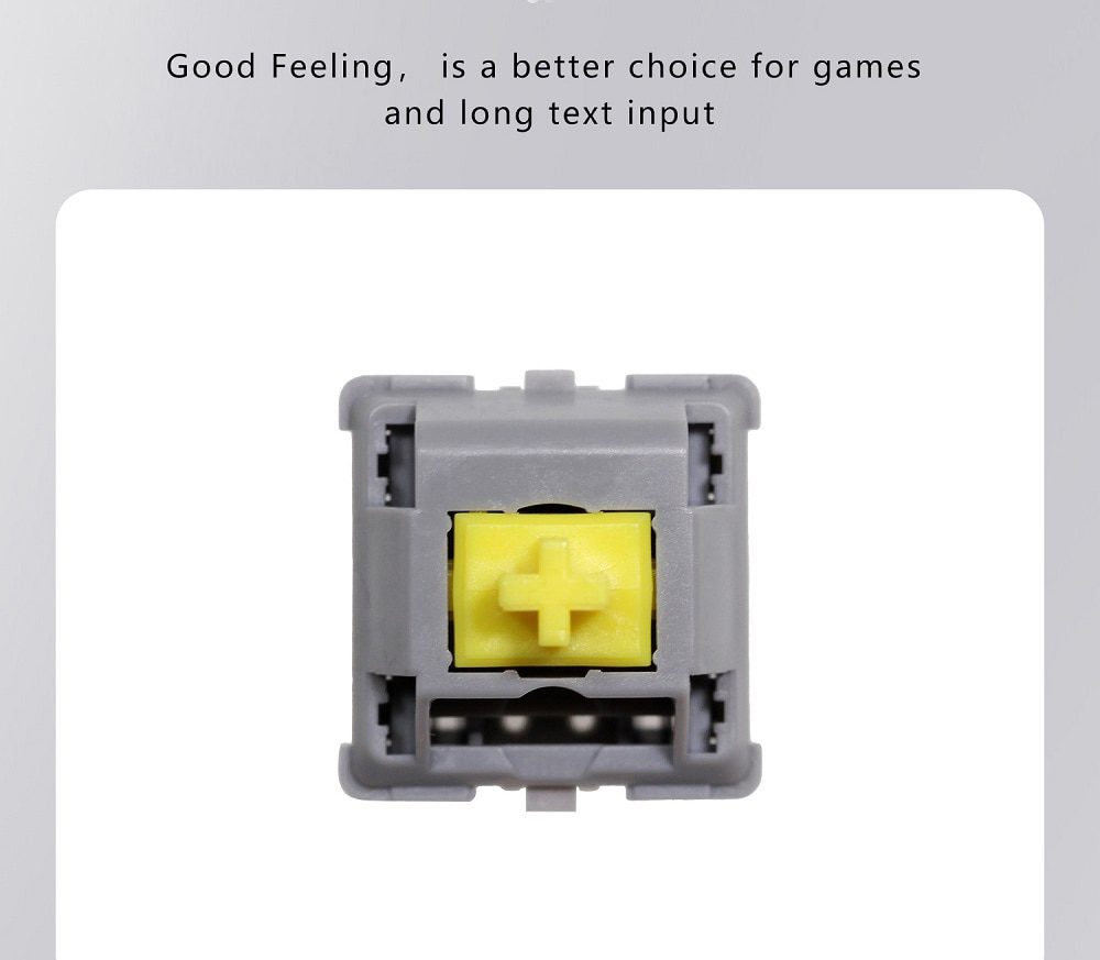 DUROCK POM T1 Sunflower Tactile Keyboard Switch Pre-Lubed 67g Mechanical Key Switches Unique Keyswitch 5 Pin Yellow Grey 5pin DUROCK POM T1 Sunflower Tactile Keyboard Switch Pre-Lubed 67g Mechanical Key Switches Unique Keyswitch 5 Pin Yellow Grey 5pin