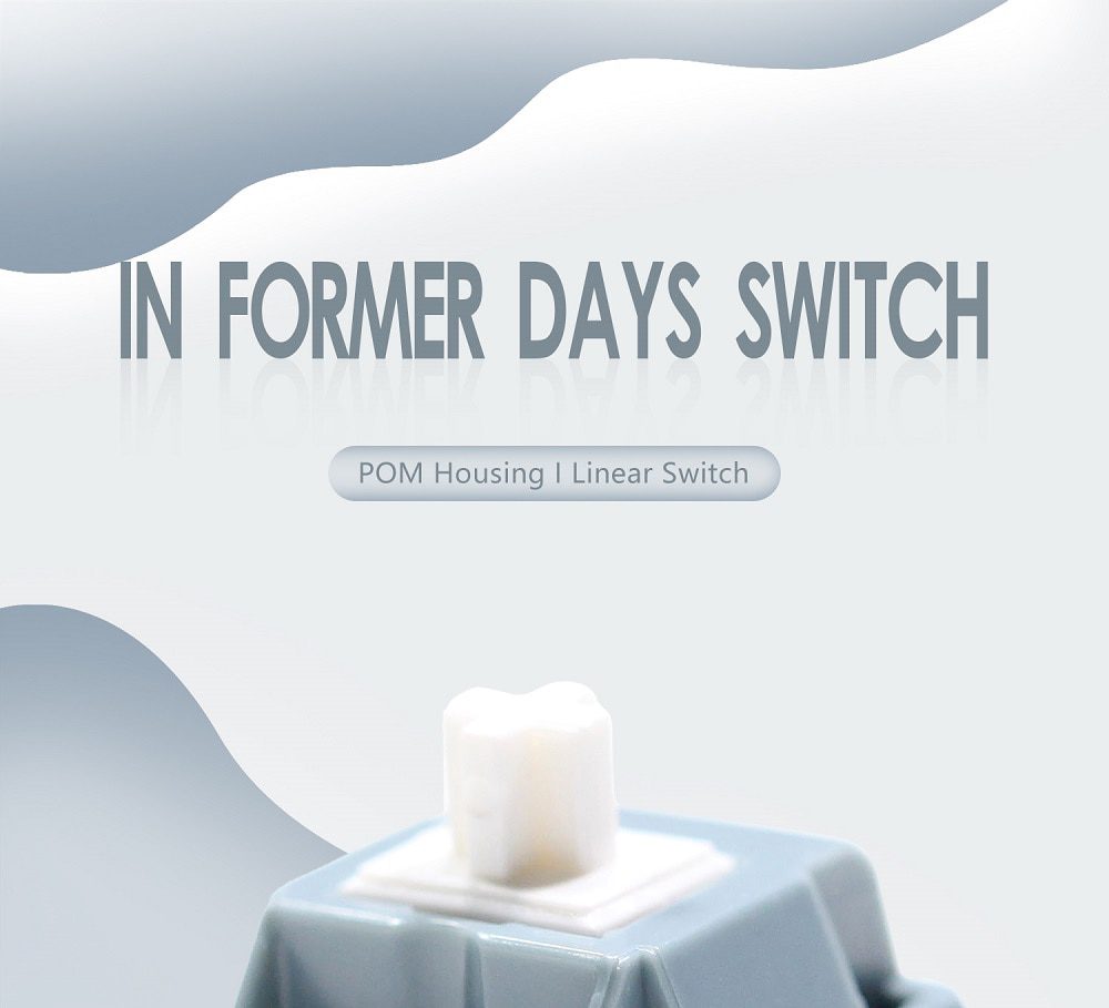 Domikey X JU In Former Days Switch Linear 55g 5pin SMD RGB mx stem switch for mechanical keyboard Gold Plated Spring Domikey X JU In Former Days Switch Linear 55g 5pin SMD RGB mx stem switch for mechanical keyboard Gold Plated Spring