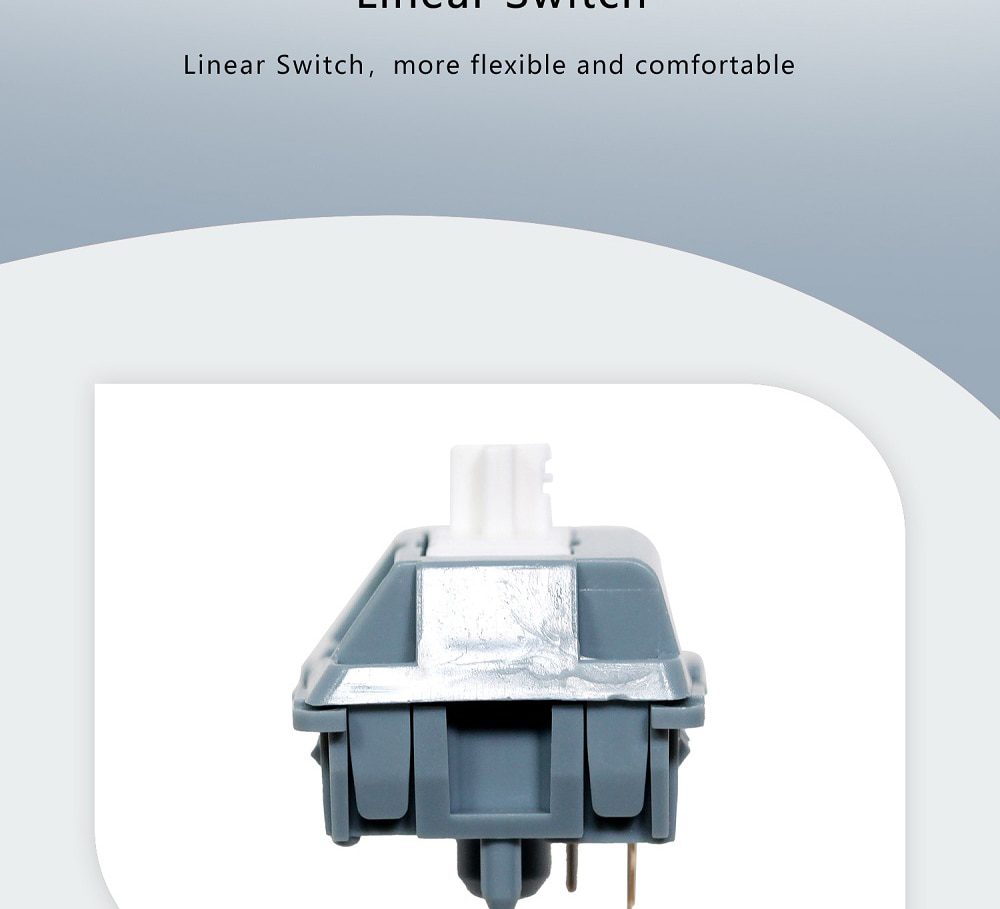 Domikey X JU In Former Days Switch Linear 55g 5pin SMD RGB mx stem switch for mechanical keyboard Gold Plated Spring Domikey X JU In Former Days Switch Linear 55g 5pin SMD RGB mx stem switch for mechanical keyboard Gold Plated Spring