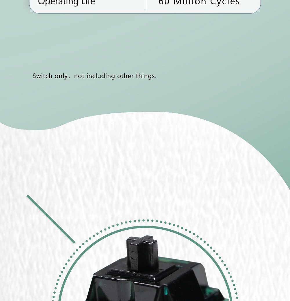 MOYU Hardess Switch RGB SMD Linear 63.5g Switches For Mechanical keyboard mx stem 5pin Dark Green 3 Stages Gold Plated Spring MOYU Hardess Switch RGB SMD Linear 63.5g Switches For Mechanical keyboard mx stem 5pin Dark Green 3 Stages Gold Plated Spring