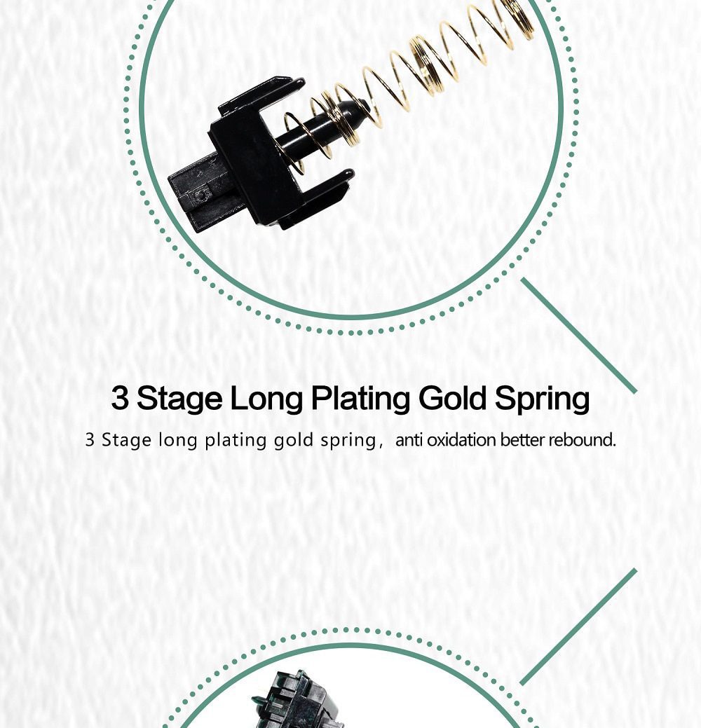 MOYU Hardess Switch RGB SMD Linear 63.5g Switches For Mechanical keyboard mx stem 5pin Dark Green 3 Stages Gold Plated Spring MOYU Hardess Switch RGB SMD Linear 63.5g Switches For Mechanical keyboard mx stem 5pin Dark Green 3 Stages Gold Plated Spring