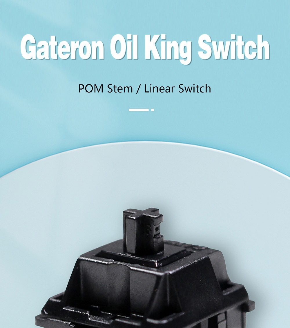 35pcs Gateron Oil King Linear Switch 5pin RGB 65g mx POM stem for mechanical keyboard 60m Black Plated Long Spring Pre Lubed 35pcs Gateron Oil King Linear Switch 5pin RGB 65g mx POM stem for mechanical keyboard 60m Black Plated Long Spring Pre Lubed