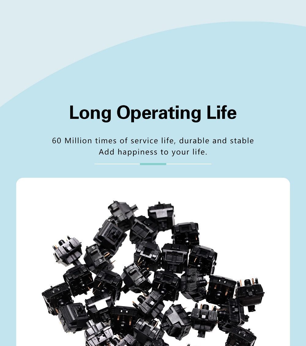 35pcs Gateron Oil King Linear Switch 5pin RGB 65g mx POM stem for mechanical keyboard 60m Black Plated Long Spring Pre Lubed 35pcs Gateron Oil King Linear Switch 5pin RGB 65g mx POM stem for mechanical keyboard 60m Black Plated Long Spring Pre Lubed
