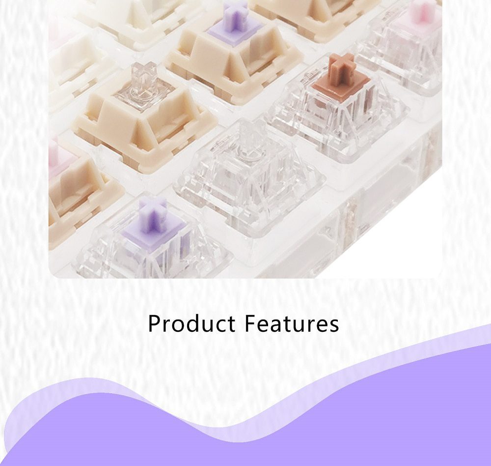 TECSEE Ice Cream Linear DIY Switch 5pin RGB SMD 62g 58g mx switch for mechanical keyboard 60m Nylon UPE POM HPE PME PC TECSEE Ice Cream Linear DIY Switch 5pin RGB SMD 62g 58g mx switch for mechanical keyboard 60m Nylon UPE POM HPE PME PC