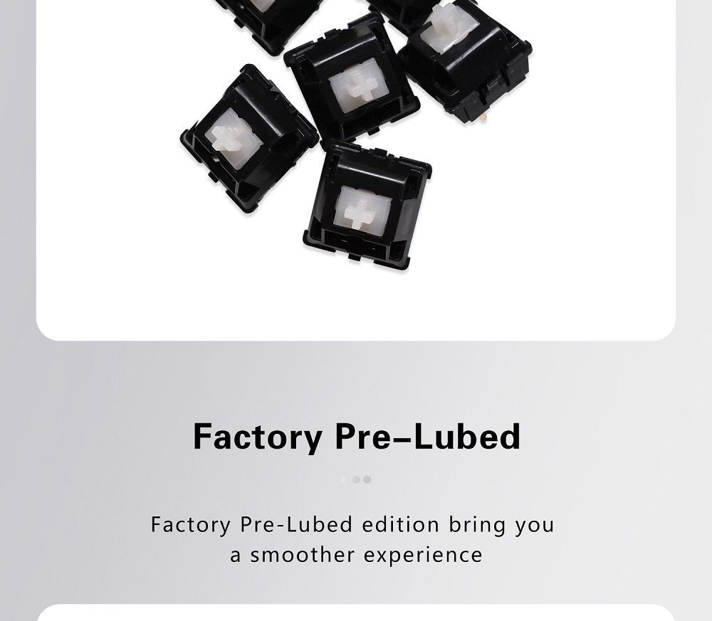 DUROCK Full POM Piano Switch 63.5g with Deeper Sound Super Smooth Performance Linear Switch 5 Pins Mechanical Keyboard Switch DUROCK Full POM Piano Switch 63.5g with Deeper Sound Super Smooth Performance Linear Switch 5 Pins Mechanical Keyboard Switch