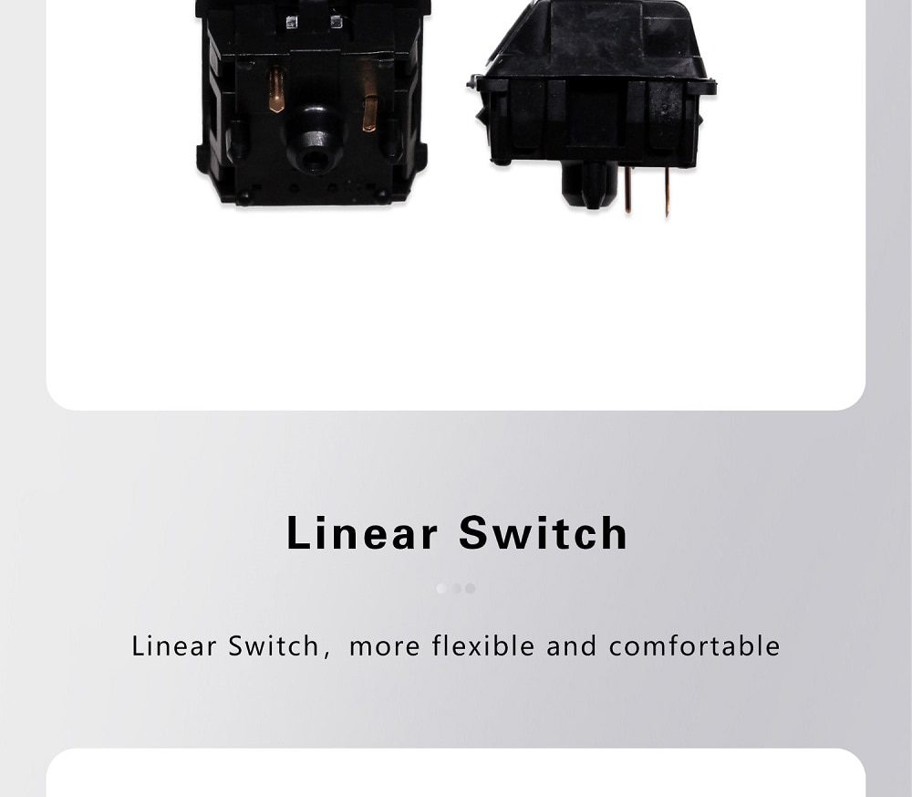 DUROCK Full POM Piano Switch 63.5g with Deeper Sound Super Smooth Performance Linear Switch 5 Pins Mechanical Keyboard Switch DUROCK Full POM Piano Switch 63.5g with Deeper Sound Super Smooth Performance Linear Switch 5 Pins Mechanical Keyboard Switch