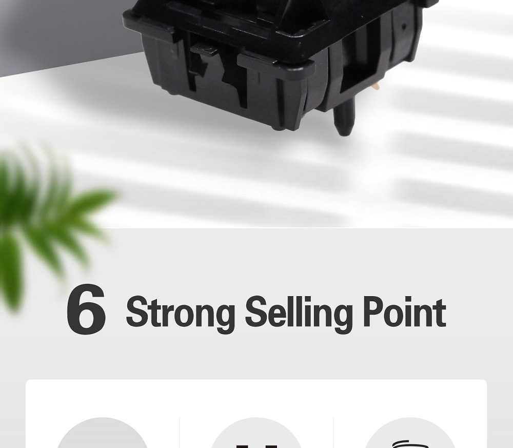 DUROCK Full POM Piano Switch 63.5g with Deeper Sound Super Smooth Performance Linear Switch 5 Pins Mechanical Keyboard Switch DUROCK Full POM Piano Switch 63.5g with Deeper Sound Super Smooth Performance Linear Switch 5 Pins Mechanical Keyboard Switch