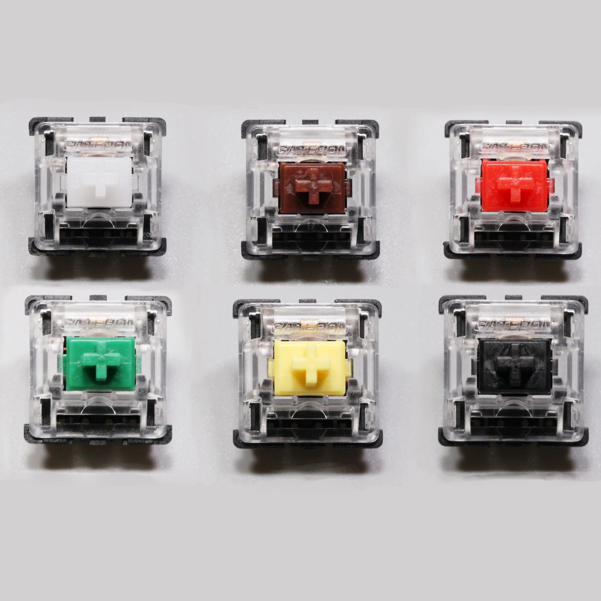 Gateron kangaroo Switch RGB Tactile 59g 63g Switches For Mechanical keyboard mx stem 5pin orange transparent body green