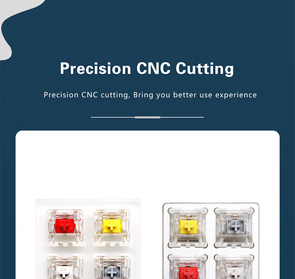 Acrylic Switch Tester or CNC Tester Gateron Switch for Mechanical Keyboard Pro Yellow Pro Red Pro Silver White Linear Tactile Acrylic Switch Tester or CNC Tester Gateron Switch for Mechanical Keyboard Pro Yellow Pro Red Pro Silver White Linear Tactile