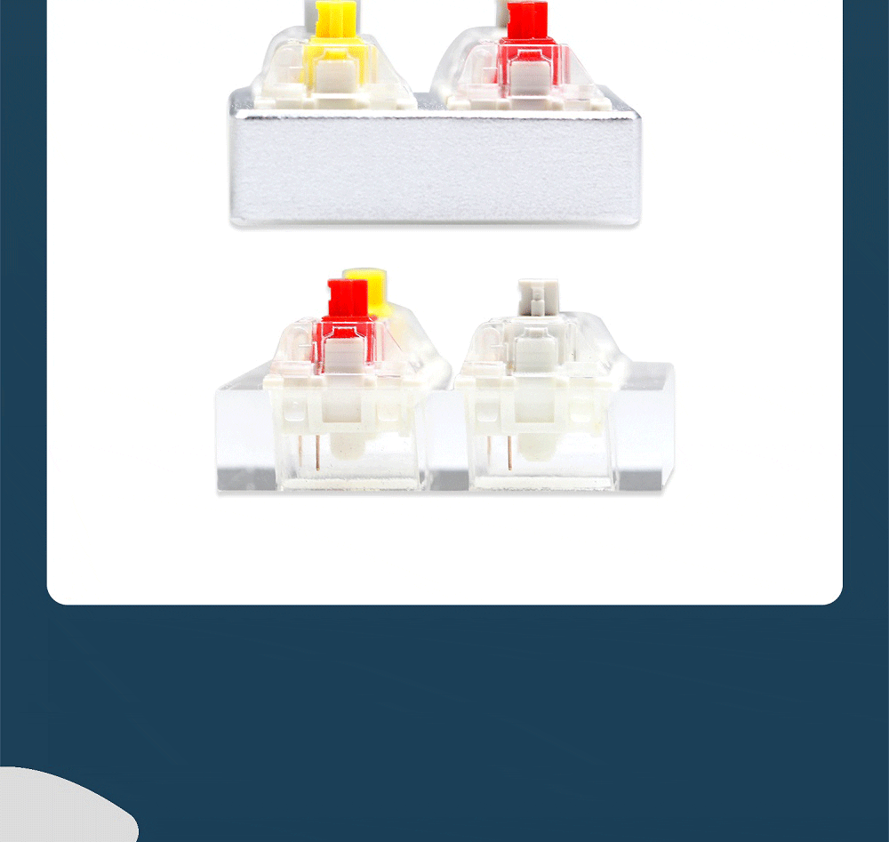 Acrylic Switch Tester or CNC Tester Gateron Switch for Mechanical Keyboard Pro Yellow Pro Red Pro Silver White Linear Tactile Acrylic Switch Tester or CNC Tester Gateron Switch for Mechanical Keyboard Pro Yellow Pro Red Pro Silver White Linear Tactile
