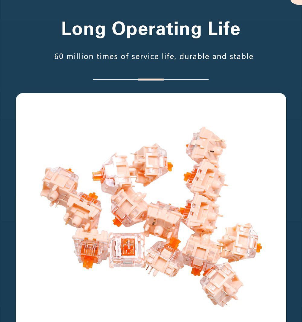TECSEE Coral Tactile Switch 5pin RGB SMD 68g force mx switch for mechanical keyboard 60m Gold Sping Nylon Top PME Bottom Orange TECSEE Coral Tactile Switch 5pin RGB SMD 68g force mx switch for mechanical keyboard 60m Gold Sping Nylon Top PME Bottom Orange