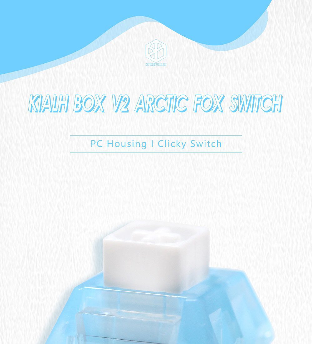 Kailh Chosfox V2 Arctic FOx Switch RGB SMD Clicky 52g 56g Switches For Mechanical keyboard mx stem 5pin Blue White Kailh Chosfox V2 Arctic FOx Switch RGB SMD Clicky 52g 56g Switches For Mechanical keyboard mx stem 5pin Blue White